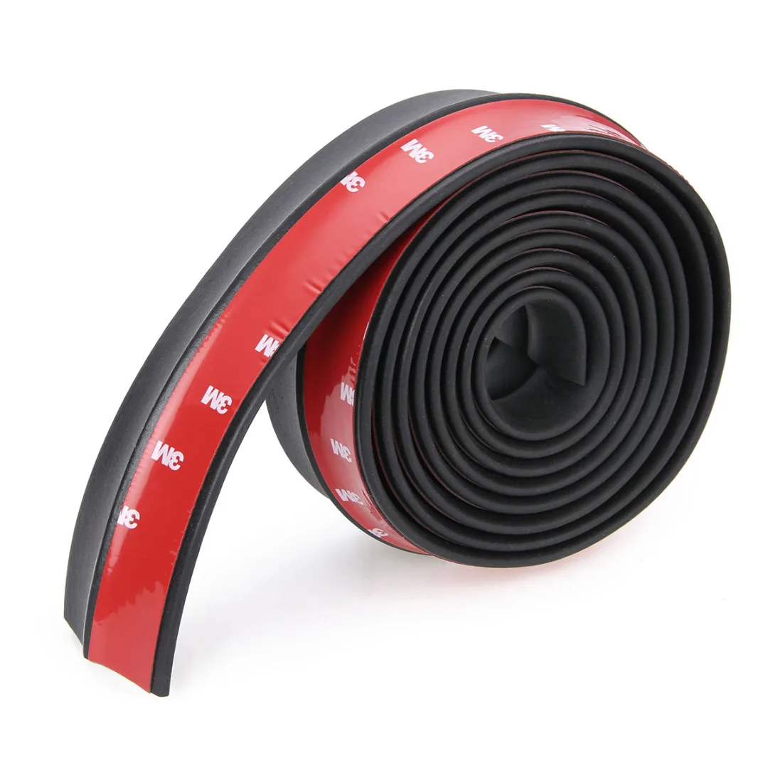 

2.5M*6CM Black Car Front Bumper Lip Splitter Sticker Universal Auto Body Trim Spoiler Protection Car Styling Decorative