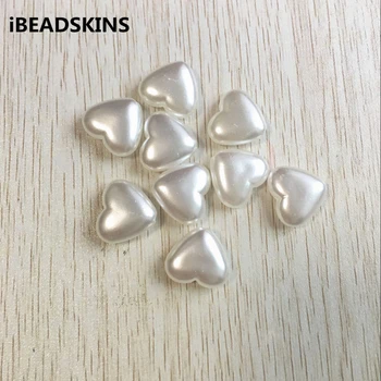 

21x24mm 200pcs/lot white color Acrylic Imitation pearl heart shape Beads for Jewelry DIY #4258 (Design as shown)