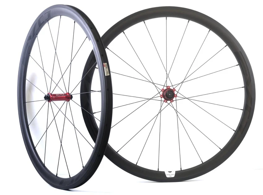 

EVO 700C full carbon wheels 38mm depth 25mm width clincher/Tubular Road bike carbon wheelset with novatec hubs,UD matte finish