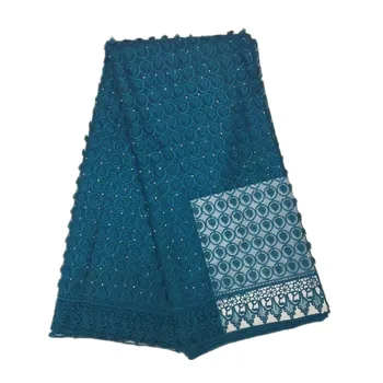 

Nigeria Good Quality French Embroidery Net Tulle Lace Fabric with 3D flower for Dress