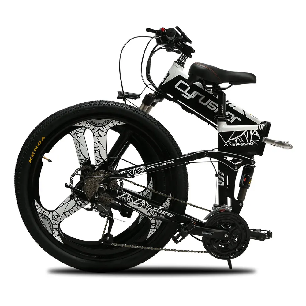 Discount Cyrusher XF770 27 Speeds Full Suspension Mountain Folding Electric Bike 250 Watt 48V 10ah Ebike Double Disc Brakes 2 Discount Cyrusher XF770 27 Speeds Full Suspension Mountain Folding Electric Bike 250 Watt 48V 10ah Ebike Double Disc Brakes 2