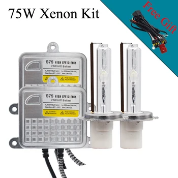 

75W HID Xenon Kit 4300K 6000K D2H H1 H3 H7 H11 HB3 HB4 Car Headlight Bulb 12V 24V HID Ballast Car Truck Boat 75W Headlight Kit