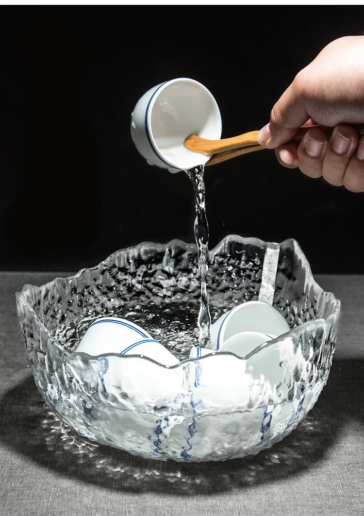 1.5L Японский чай мыть термостойкая стеклянная чашка еда аквариум в виде чаши цветы фрукты торт тарелка ужин вода китайский чайник домашний декор