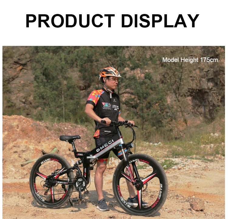 Excellent Electric bicycle 26inch electric mountain bike Anti-theft 48V li-ion battery Hidden in the frame Folding bicycle AL Ebike design 11