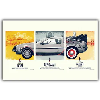 

Back To The Future Movie Classic Poster Print Silk Wallpaper Living Room Decorative Painting Art Car 30x48cm 50x80cm