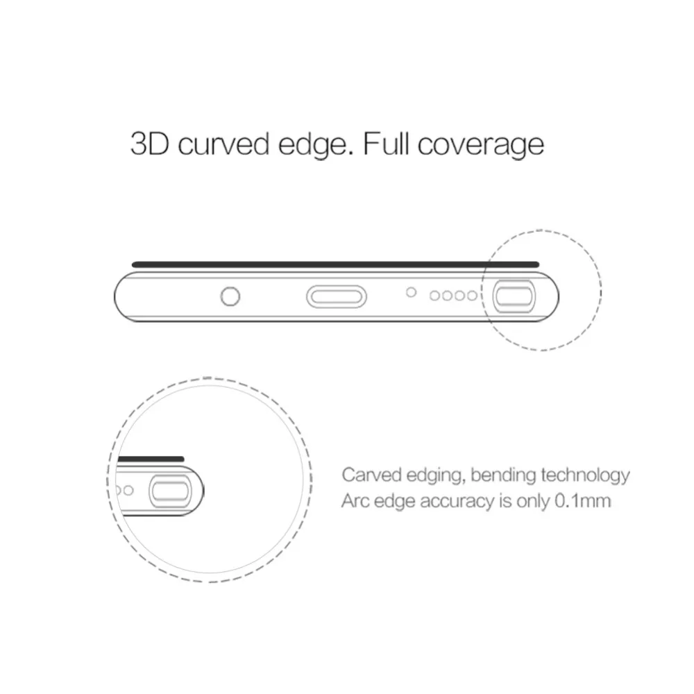 Защитное стекло NILLKIN Amazing 3D CP + MAX нанометр взрывозащищенное Закаленное Стекло 9H