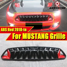 Fits For Ford Mustang grill grille ABS Red & black For Mustang Front Bumper Kidney Racing Grills Front Mesh 1:1 Replacement 18- Fits For Ford Mustang grill grille ABS Red & black For Mustang Front Bumper Kidney Racing Grills Front Mesh 1:1 Replacement 18-