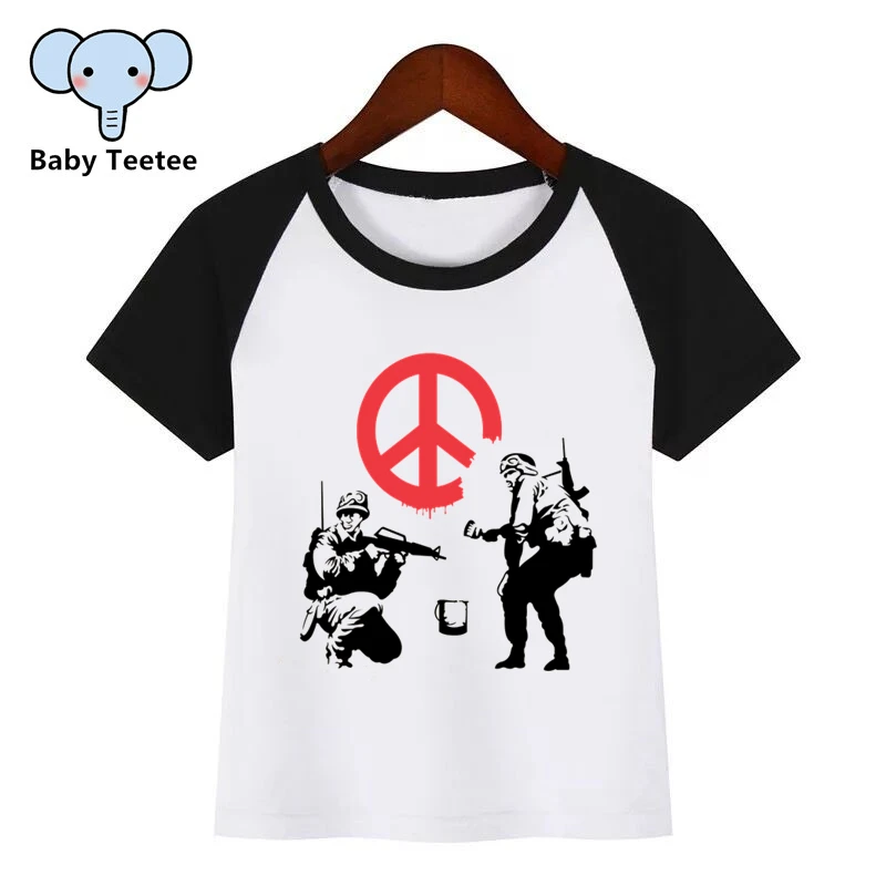 Летняя одежда для мальчиков; Детские футболки; футболка с рисунком «Город Бэнкси»; топы; одежда для детей; футболки с рисунком для маленьких мальчиков - Цвет: B1200B