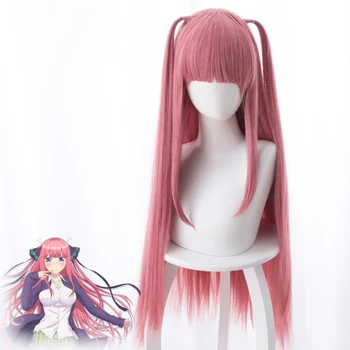 

Nakano Nino Pink Wig Cosplay Synthetic Hair Halloween Adult The Quintessential Quintuplets Cosplay Hair+Wig Cap