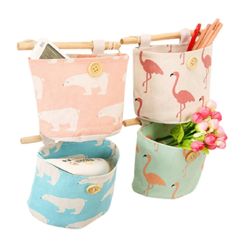 

Creative Flamingo Cartoon Storage Bag Box Portable Anime Bathroom Kitchen Household Daily Necessities Cloth Decor Storage Bags