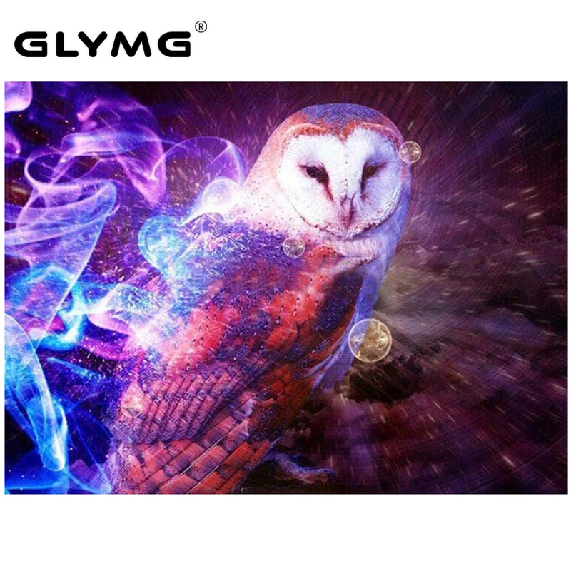 GLymg 5d Diamond Painting Full Drill Owl Animal Series Rhinestones Embroidery Diamond Mosaic Handicrafts Picture Home Decoration
