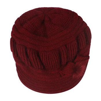 Women Knitted Winter Double Layer Ear Protection Casual Wool Women's Beanie 5