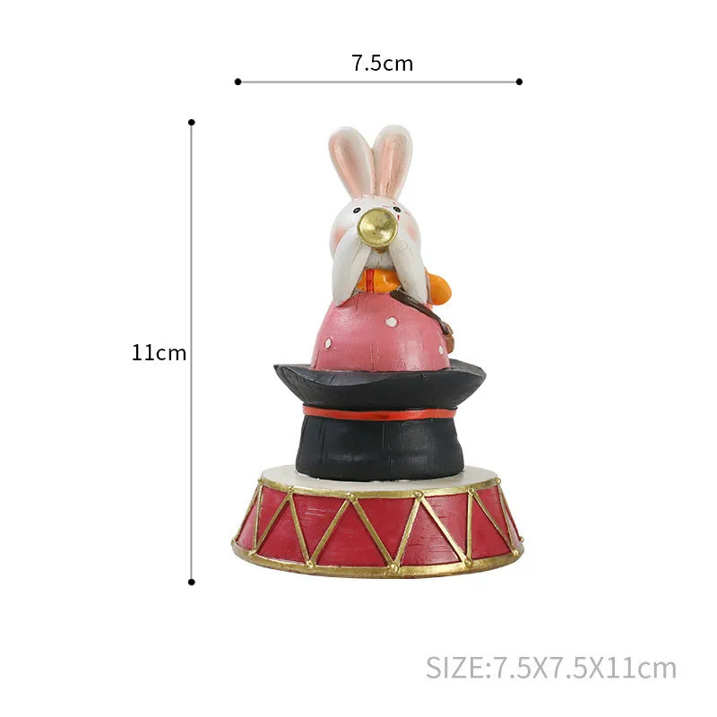 ElimElim винтажный мультфильм акробатика цирк домашние украшения миниатюрная Статуэтка фигурки животных - Цвет: Rabbit
