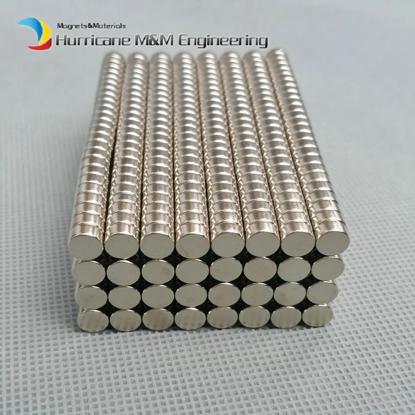 100 2000pcs NdFeB Micro Disc Dia. 6x3 mm Precision