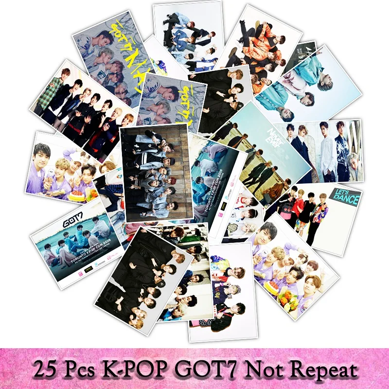 

25pcs/pack K-pop Team GOT7 Poster Graffiti Sticker Toys The Suitcase Stickers For Laptop Decals stickers
