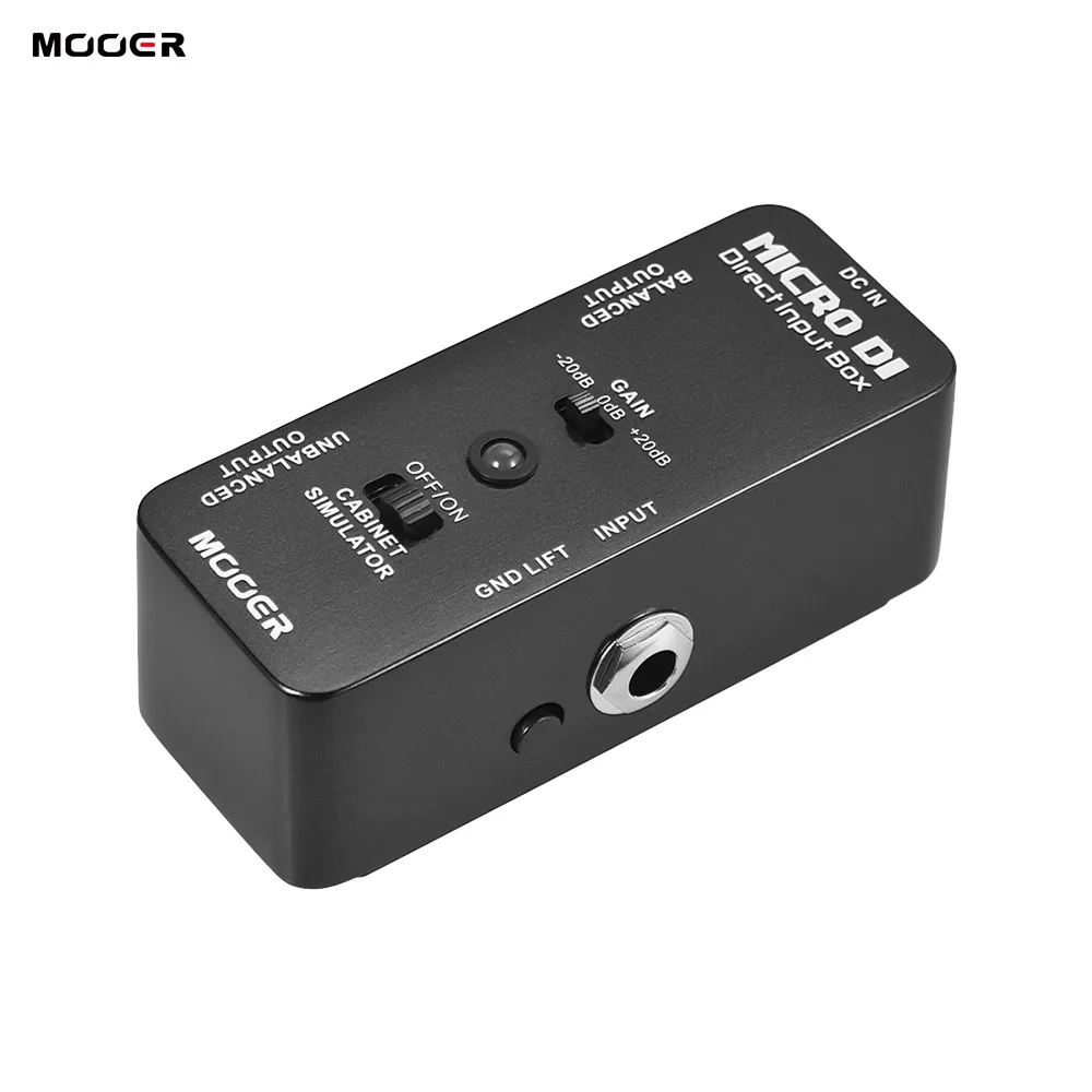 MOOER MICRO DI шкаф симулятор гитарная педаль DI Box гитарный эффект педаль металлический корпус для гитары Запчасти и аксессуары