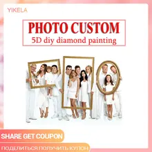 5D DIY фото на заказ Алмазная картина Картина Стразы Алмазная вышивка бисером 5D Вышивка крестиком домашний декор