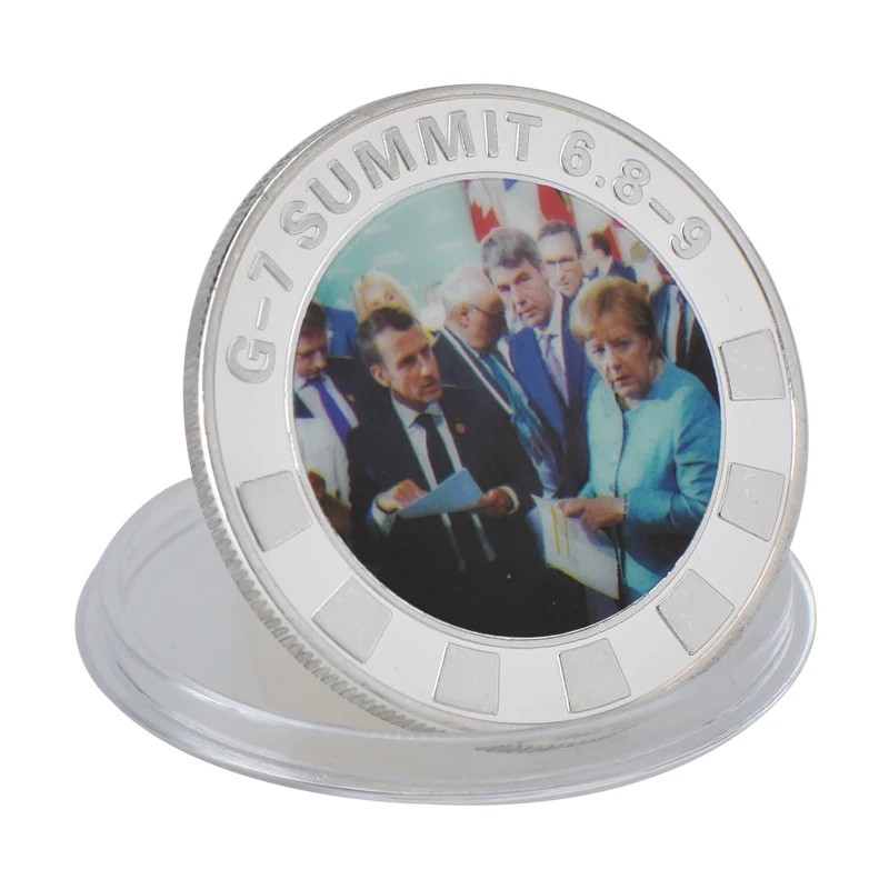 WR коллекционные монеты G-7 на вершину серебро Дональд Трамп Франция США Евро копия монеты для подарков сувениры Прямая поставка AliExpress