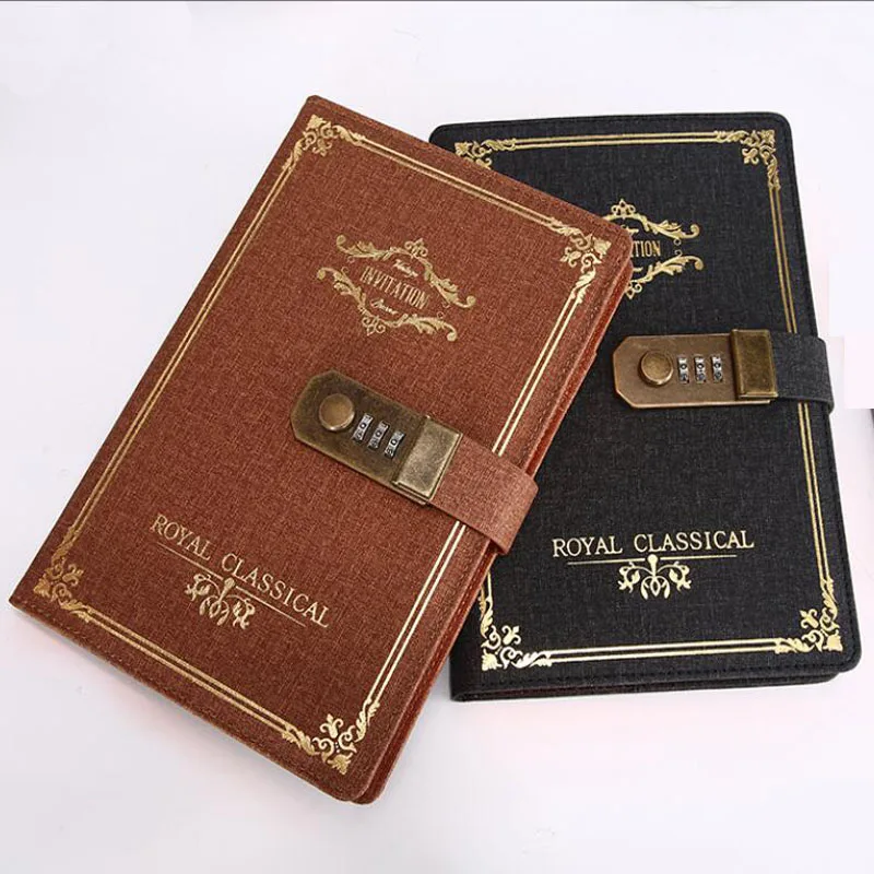 

This creative student diary with a lock notebook notebook day notebook stationery thickened hand ledger