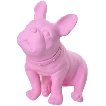 

Pink Plastic French Bulldog Dog Mannequin With Revolved Head For Display D70