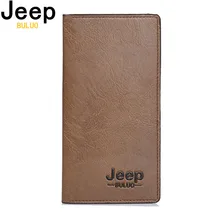 JEEP BULUO, мужской кожаный кошелек, мужские кошельки, деловой бренд, держатель для карт, портмоне, Мужской Длинный кошелек, клатч, carteira masculina, 8068