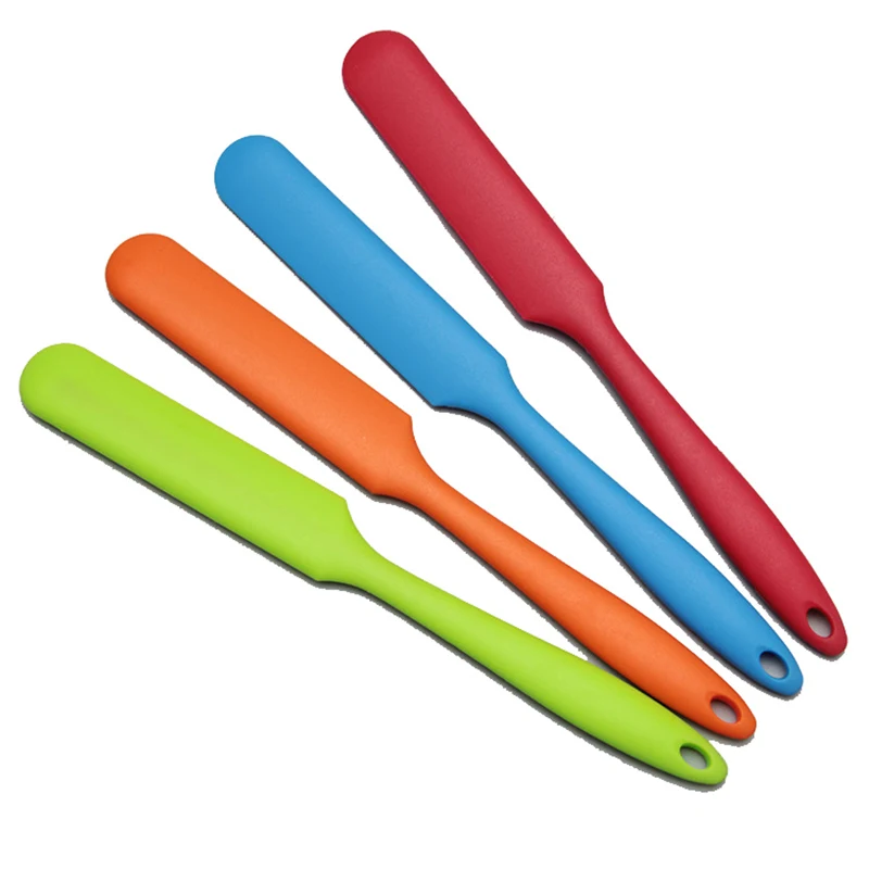 

1Pc Random Color Long Handle Silicone Cake Cream Spatula Baking Batter Scraper Pastry Tools Kitchen Accessories