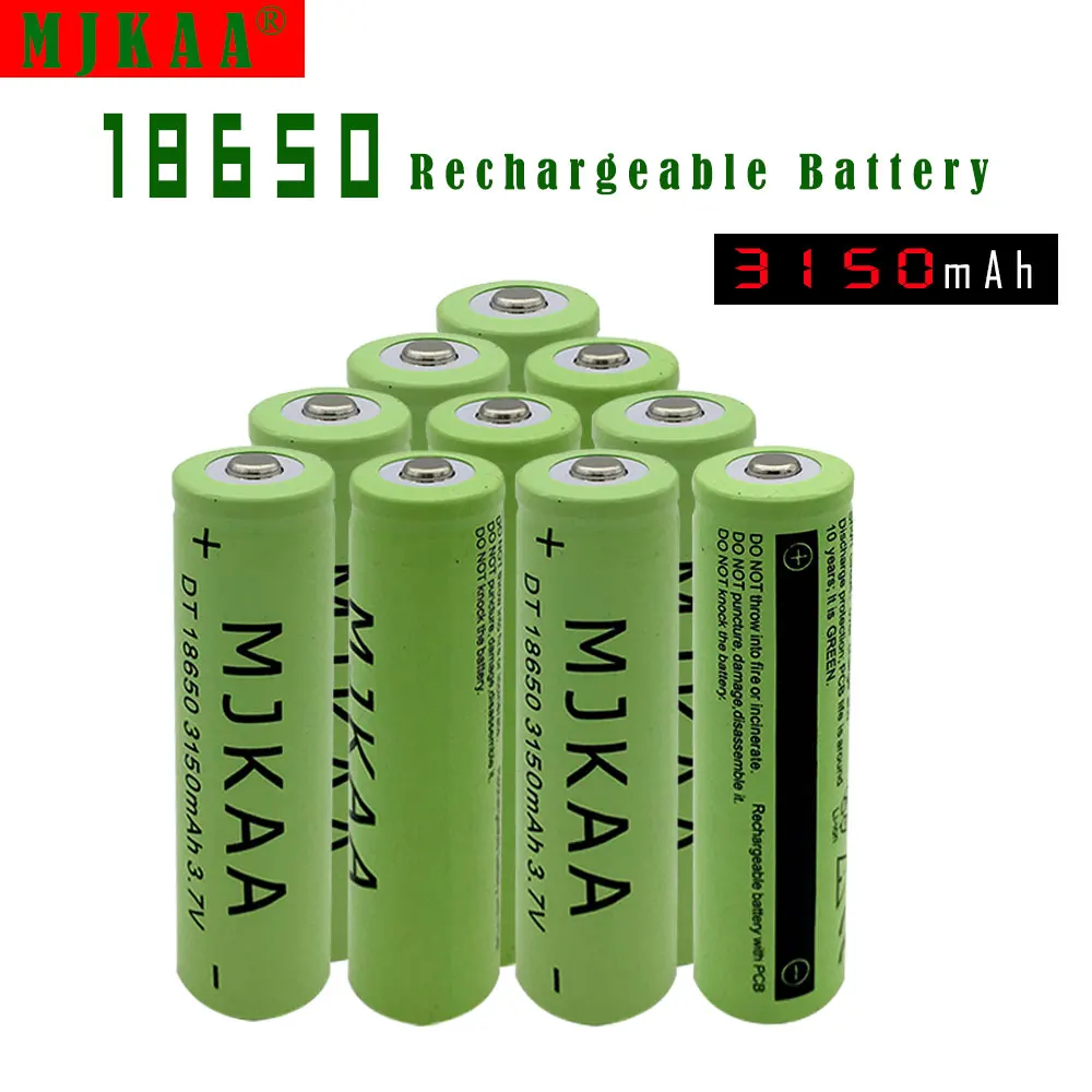 

10pcs 18650 Rechargeable Battery 3.7V 8800mAh Li-ion battery for Led flashlight Battery 18650