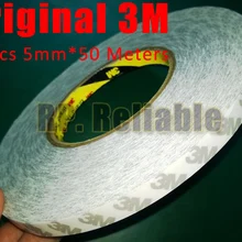 10x 5 мм* 50 м 3 м 9080 полупрозрачная Двухсторонняя клейкая лента для электронной таблички экрана телефона стекло Светодиодная лента Бонд