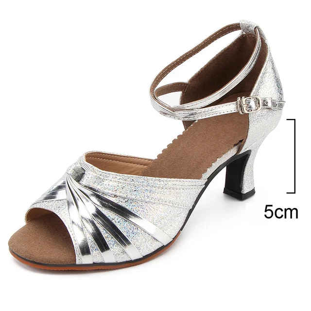 silver low high heels