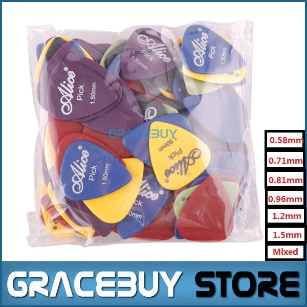 Alice 100pcs Single/ Multi Thickness Guitar Picks Plectrum Assorted Colors Guitarra Puas Palheta Musical Instrument 28 Alice 100pcs Single/ Multi Thickness Guitar Picks Plectrum Assorted Colors Guitarra Puas Palheta Musical Instrument 28