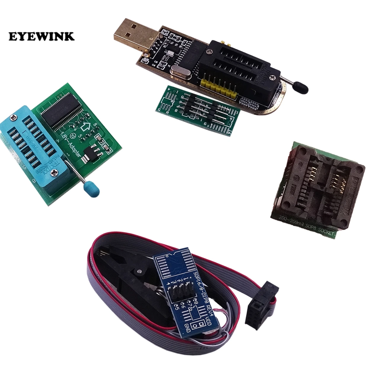 SOIC8 SOP8 тестовый зажим + 1 8 В dapter для Iphone 200mil гнездо модуля преобразователя CH341A 24 25