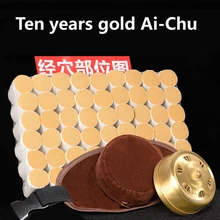 Новинка Золотая ручная работа для гурманов трубка мокса акупунктурный массаж Ai-chu переносное прижигание для похудения мокса конус для мокса-терапии