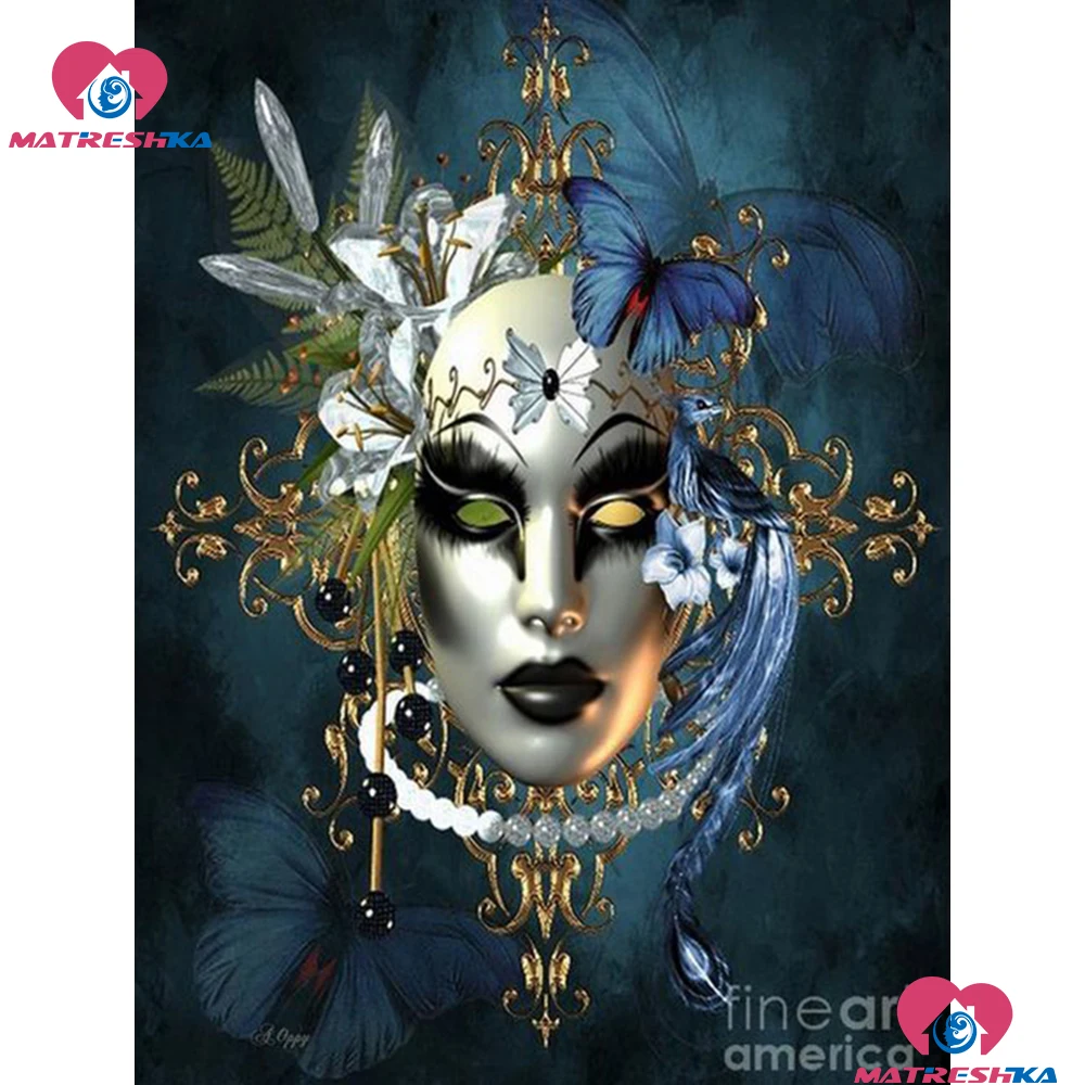 

Diamond Embroidery 5D DIY Diamond Painting Accessories woman mask Cross Stitch kit Full Drill Rhinestone Mosaic New year Gift