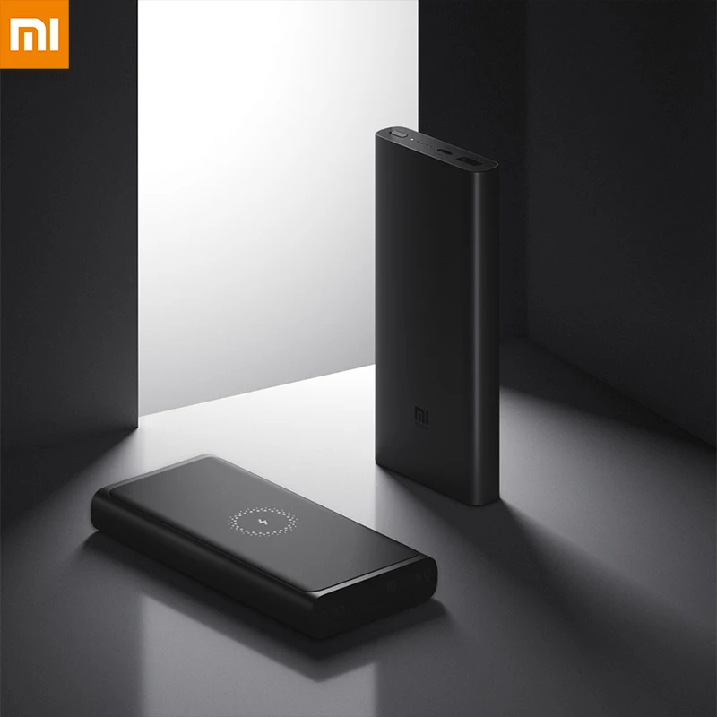 В Xiaomi Mi Беспроводной внешний аккумулятор 10000 мАч PLM11ZM Qi Быстрая зарядка usb type C внешний аккумулятор Макс 10 Вт портативное быстрое зарядное устройство