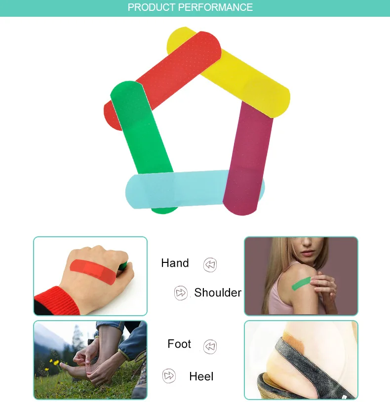 50Pcsbox Colorful Band-aids 76x19mm Adhesive Bandages First aid kit Survival Household supplies Waterproof Disposable Band aiD (7)