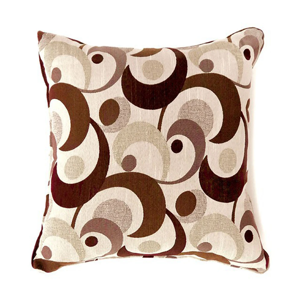 Swoosh Contemporary Pillow, Set of 2, Large, Brown