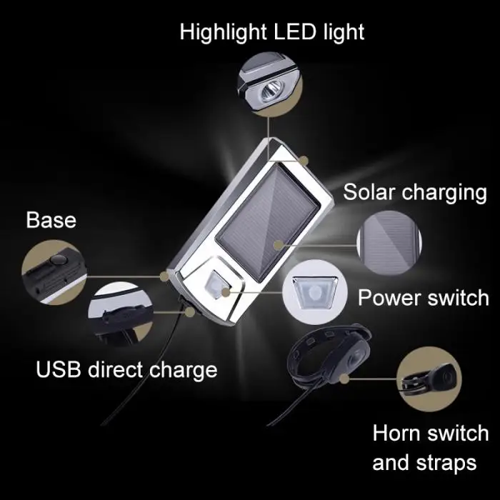 Sale Bike Bicycle Lights Solar Power USB Rechargeable Light Lamp Front Headlights for Cycling YA88 6 Sale Bike Bicycle Lights Solar Power USB Rechargeable Light Lamp Front Headlights for Cycling YA88 6