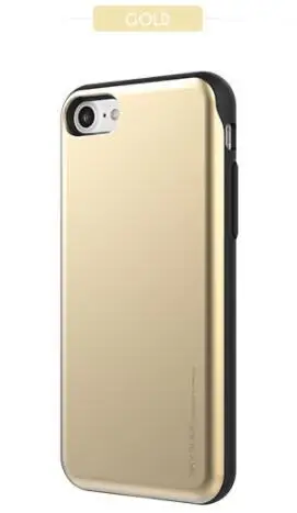 GOOSPERY Sky Slide слот для карт бампер противоударный чехол для iPhone 6 6S 7 8 Plus X - Цвет: gold