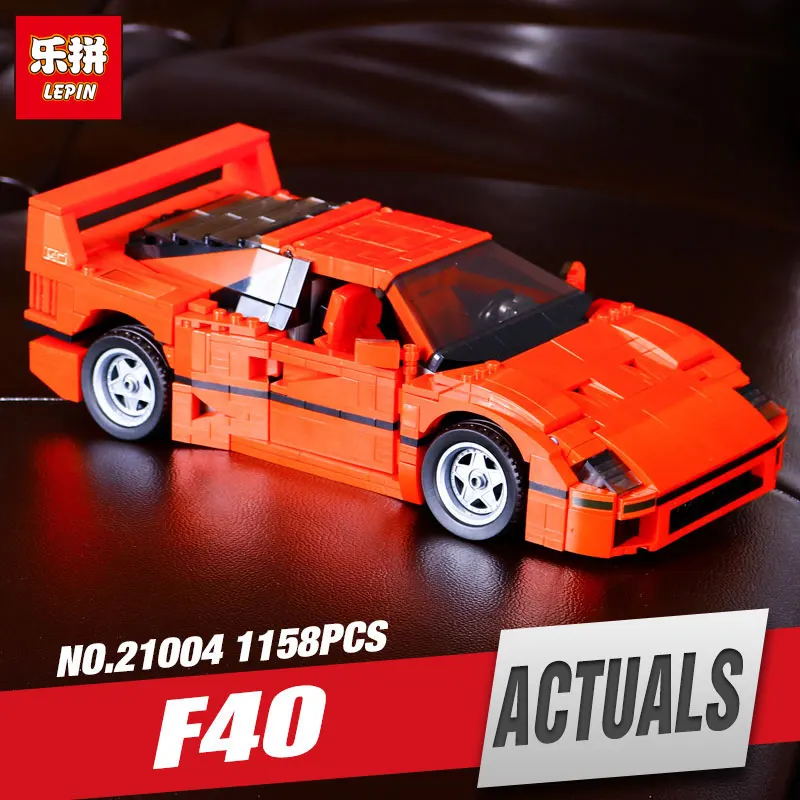 

LEPIN 21004 1158pcs F40 Sports Car Model Educational Building Blocks Kits Bricks Toys For Children Compatible with 10248