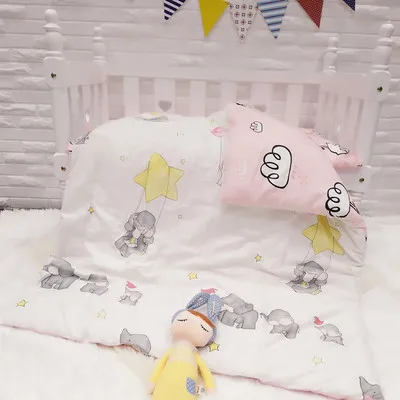 С начинкой розовый слон мягкий детский комплект постельного белья для маленьких мальчиков и девочек детская кроватка набор для девочки