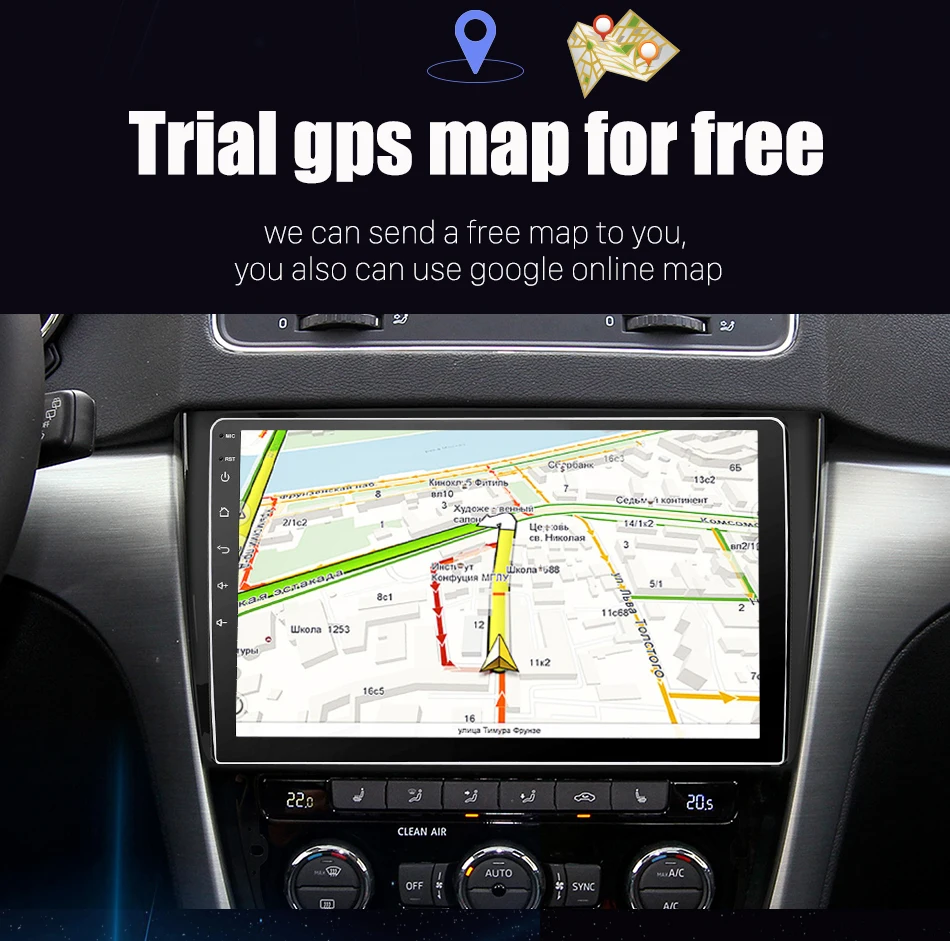 Clearance Eunavi Android 8.1 Octa-core 10.1 inch Car Radio HeadUnit GPS Navi Player for Skoda Yeti 2014 2G+32G with WIFI RDS car stereo 8