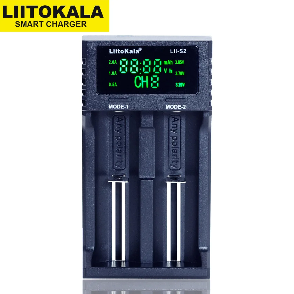 Зарядное устройство Liitokala Lii-S2 LCD 3 7 V 18650 18350 18500 16340 20700B 21700 20700 14500 26650 1 2 AA AAA NiMH |