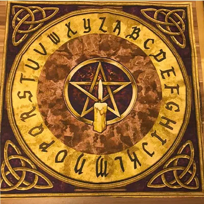 

70x70cm Altar Tarot Cards Party Table Cloth Board games Retro Pentagram Tablecloth For Divination Wicca Tapestry Vintage