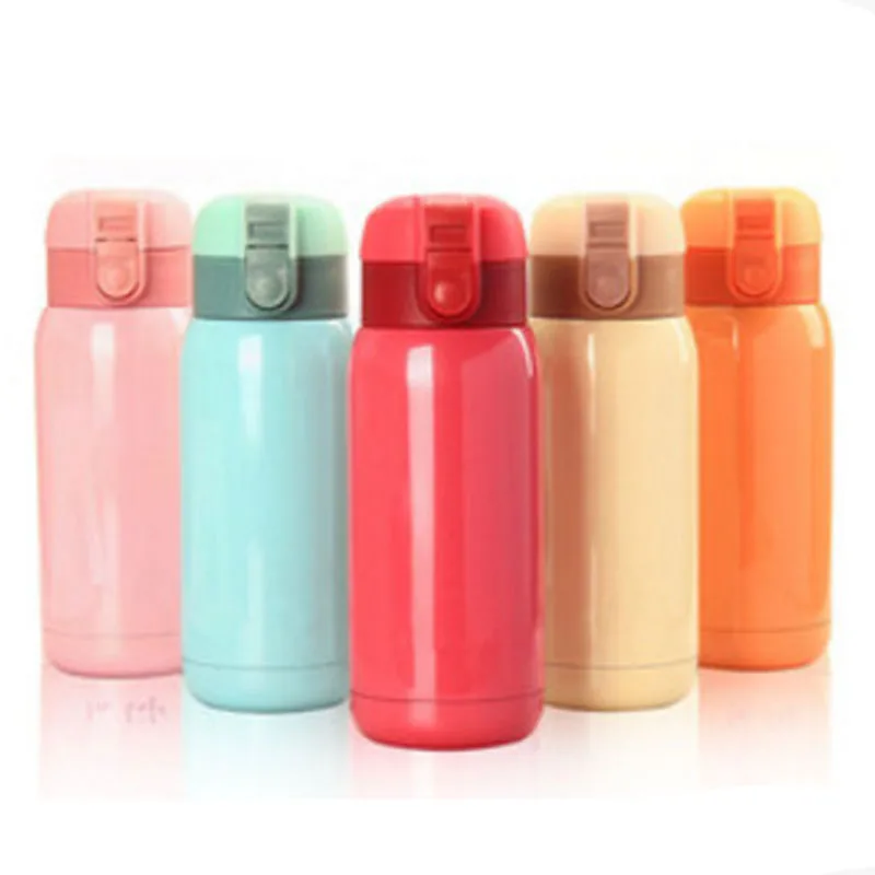 Stainless Steel Coffee Thermos Cup Insulated Water Bottle Taza Stainless Steel Coffee Thermos Cup Insulated Water Bottle Taza Termo Cute Flask Pink Beige Orange Blue Red In Vacuum Flasks