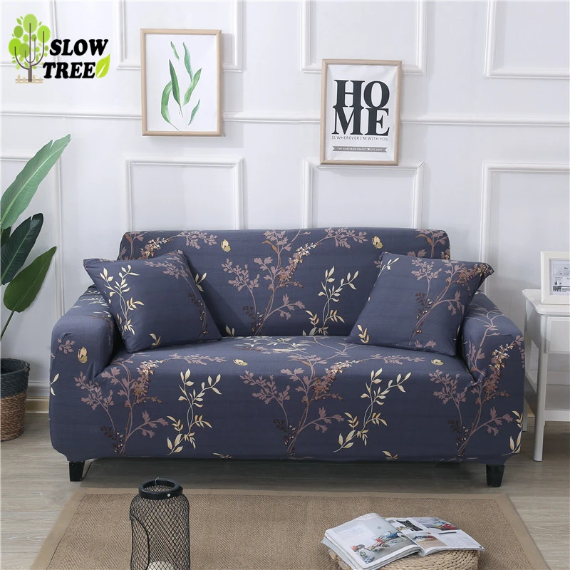 

Slow Tree Sofa Cover Printed Elastic Full-package Sofa Covers for Living Room Slipcover Non-slip Cushion Sofa Towel 1/2/3/4 Seat
