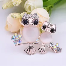 New Arrival Korea Cat Eye Owl Cufflinks For Wedding Bouquet Scarf Pin Shawl buckle men and women shirts suit accessories