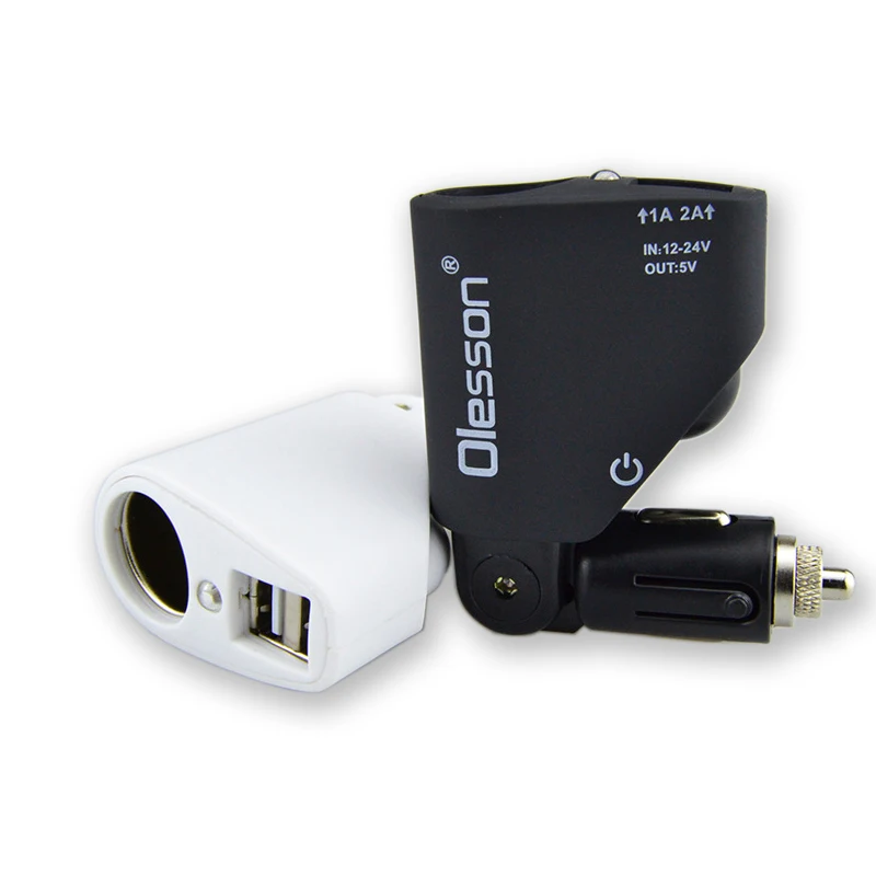 

Ihens5 12V-24V Cigarette Lighter Socket Adapter USB Car Chargers Dual USB Car Charger for iPad / iPhone Tablet Smart Phones