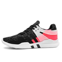 Кроссовки дышащей сетки Открытый Спортивные Черный Белый Красный Бег текстиль Спортивная обувь для мужчин и женщин Обувь для прогулок 39-44