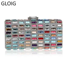 GLOIG, акриловые, цветные, стильные, женские, маленькие, повседневные клатчи, на цепочке, на плечо, для девушек, летние, почтальон, кошелек для свадьбы, для невесты, вечерние сумки