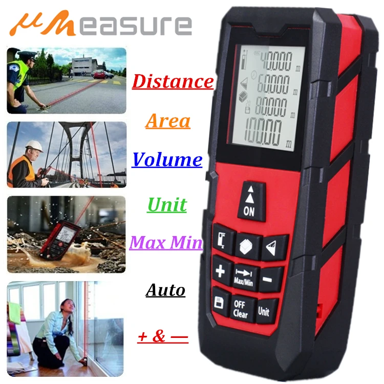 UMEASURE лазерный дальномер красного цвета 0 ~ 100 м/328фт дальность области измеритель